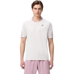 HEAD Men’s Performance Tech Polo Shirt – Moisture Wicking Athletic Polo with Breathable Mesh Panels and Stretch Comfort(White)