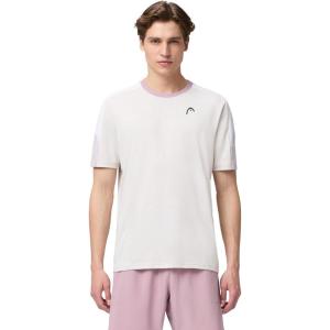 HEAD Men’s Play Tech T-Shirt – Lightweight Moisture-Wicking Athletic Tennis Shirt(White)