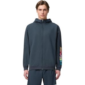 HEAD Men’s Rally Full Zip Hoodie – Cotton Blend French Terry Jacket with Lined Hood and Modern Athletic Design(Navy)