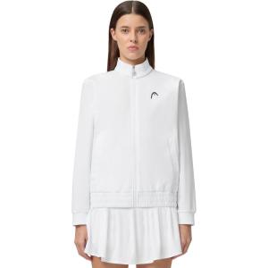 HEAD Women’s Breaker Jacket – Lightweight Stretch Performance Zip Jacket with Water-Repellent Ripstop Fabric(White)