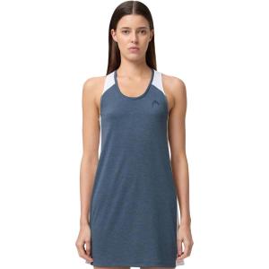 HEAD Women’s Play Tech Dress – Moisture Wicking Performance Tennis Dress with Built-in Shorts(Navy)