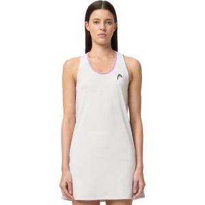 HEAD Women’s Play Tech Dress – Moisture Wicking Performance Tennis Dress with Built-in Shorts(White)