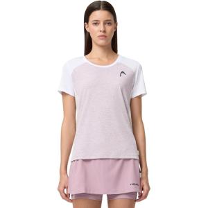 HEAD Women’s Play Tech T-Shirt – Sporty Performance Tennis Top with Breathable Mesh Panels(Dusty Lilac)