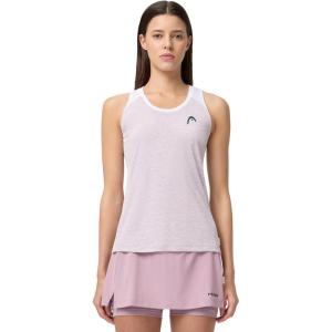 HEAD Women’s Play Tech Tank Top – Sporty Performance Tennis Tank with Breathable Mesh Panels(Dusty Lilac)