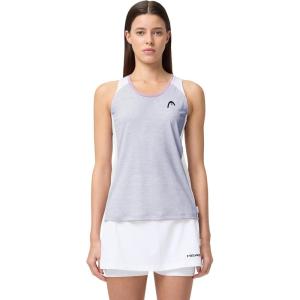 HEAD Women’s Play Tech Tank Top – Sporty Performance Tennis Tank with Breathable Mesh Panels(Slate)