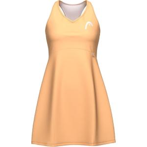 HEAD Women’s Pro Performance Tennis Dress – Moisture Wicking Stretch Athletic Dress with Built-in Shorts(Apricot)