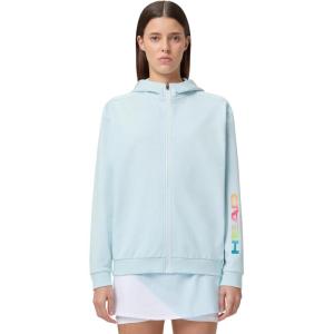 HEAD Women’s Rally Full Zip Hoodie – Performance French Terry Athletic Jacket with Moisture-Wicking Comfort(Light Blue)