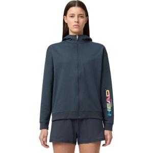 HEAD Women’s Rally Full Zip Hoodie – Performance French Terry Athletic Jacket with Moisture-Wicking Comfort(Navy)