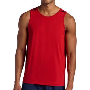 Head Men’s Doubles Hypertek Performance Scoopneck Tanktop, Relaxed Fit, Moisture-Wicking Cool Touch Material(True Red)