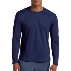 Head Men’s Guard Long Sleeve Crewneck Top, Relaxed Fit, Stretch Midweight Material(Navy Heather)