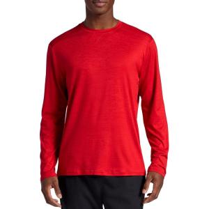 Head Men’s Guard Long Sleeve Crewneck Top, Relaxed Fit, Stretch Midweight Material(Racing Red Heather)