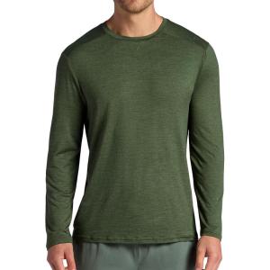 Head Men’s Guard Long Sleeve Crewneck Top, Relaxed Fit, Stretch Midweight Material(Swiss Army Green Heather)