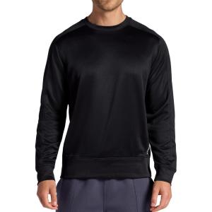 Head Men’s Heat French Terry Crewneck Long Sleeve Top, Standard Fit, Midweight Material(Black)