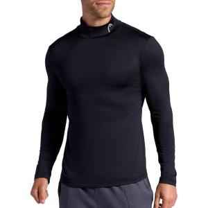 Head Men’s Long Sleeve Training Mock Neck Top, Standard Fit, Stretchy Midweight Material(Black)