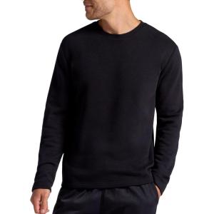 Head Men’s Reflect Long Sleeve Crewneck T-Shirt, Standard Fit, Soft Midweight Cotton-Polyester Material(Black)
