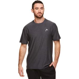 Head Men’s Score Hypertek T-Shirt, Standard Fit, Lightweight and Breathable, Hypertek Moisture-Wicking Technology(Ebony Heather)