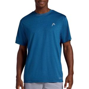 Head Men’s Score Hypertek T-Shirt, Standard Fit, Lightweight and Breathable, Hypertek Moisture-Wicking Technology(Poseidon Heather)
