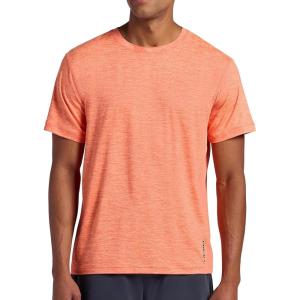 Head Men’s Short Sleeve Active Crewneck T-Shirt, Standard Fit, Midweight, Peached Stretch Material(Living Coral Heather)