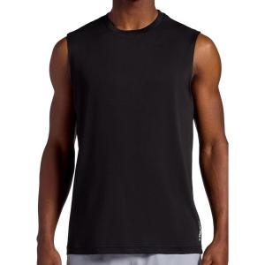 Head Men’s Sideline Sleeveless Crewneck Tank Top, Standard Fit, Stretch Lightweight Material(Black)