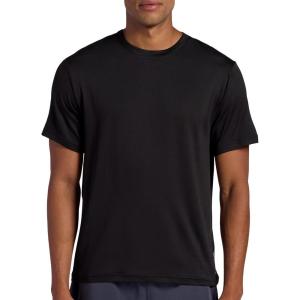 Head Men’s Top Fit Short Sleeve Crewneck T-Shirt, Standard Fit, Stretch Lightweight Material(Black)