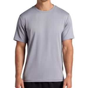 Head Men’s Top Fit Short Sleeve Crewneck T-Shirt, Standard Fit, Stretch Lightweight Material(Sleet)