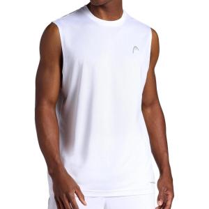 Head Men’s Zephyr Mesh Tank Top, Standard Fit, Lightweight and Breathable Mesh Material(Stark White)