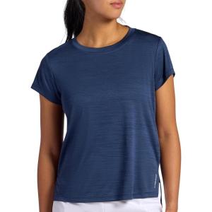 Head Women’s Alliance Spacedye Crewneck T-Shirt, Relaxed Fit, Stretch Midweight Fabric(Dress Blue Heather)