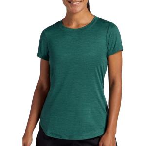 Head Women’s Halfcourt Short Sleeve T-Shirt, Slim Fit, Stretch Midweight Material, Moisture-Wicking(Trekking Green Heather)