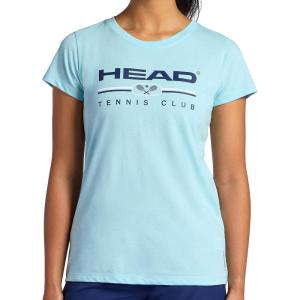 Head Women’s Tennis Graphic Crewneck T-Shirt, Relaxed Fit, Lightweight and Breathable Cotton-Poly Material(Aquatic-tennis Club)