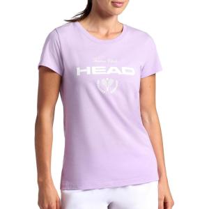 Head Women’s Tennis Graphic Crewneck T-Shirt, Relaxed Fit, Lightweight and Breathable Cotton-Poly Material(Lavendula-crossed Racquets Tennis Club Tennis Club)