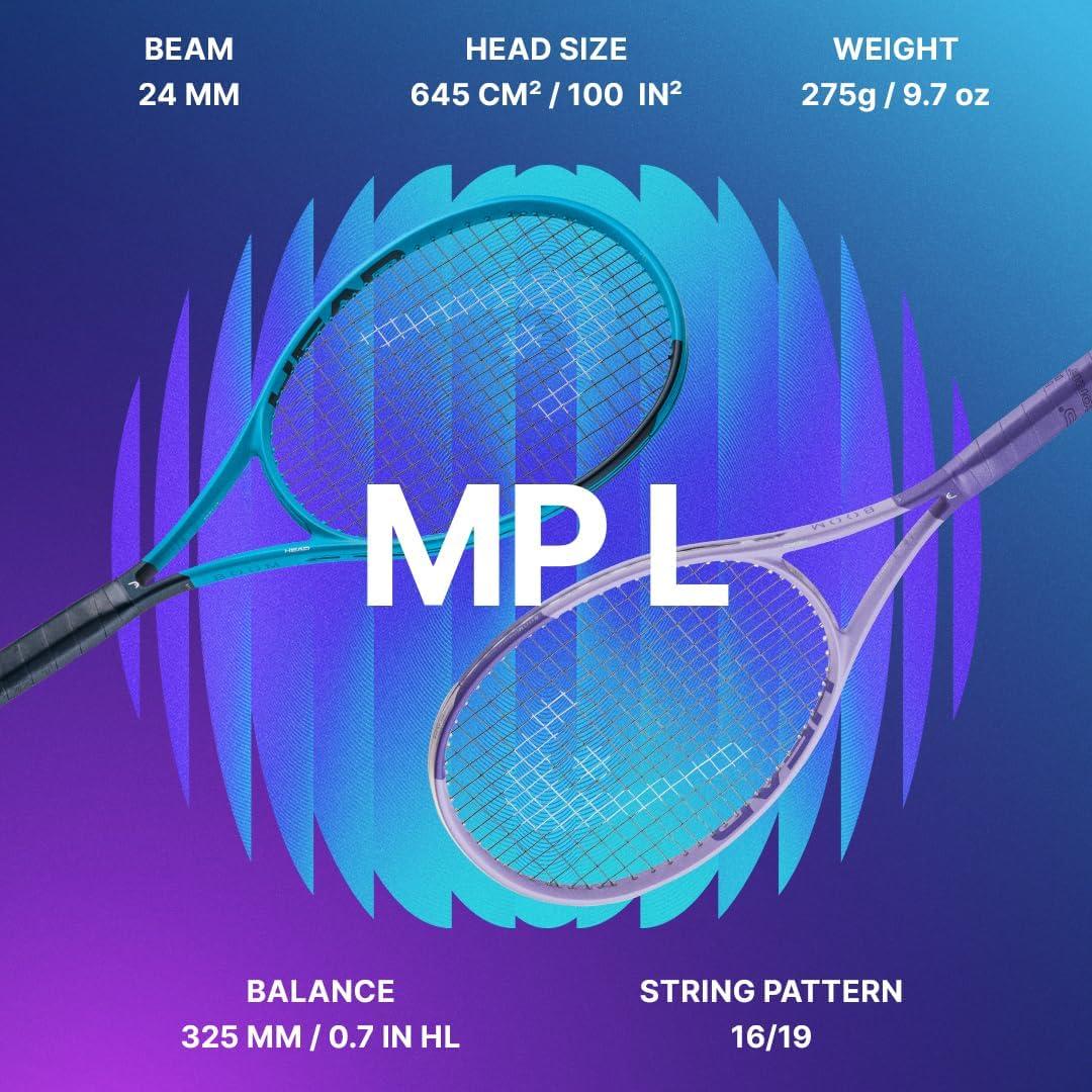 imageHEAD Boom MP L Alternate 2026 Tennis Racquet Intermediate Players Strung Mid Tension with Velocity 16G StringBoom MP L Alternate 2026 4 38