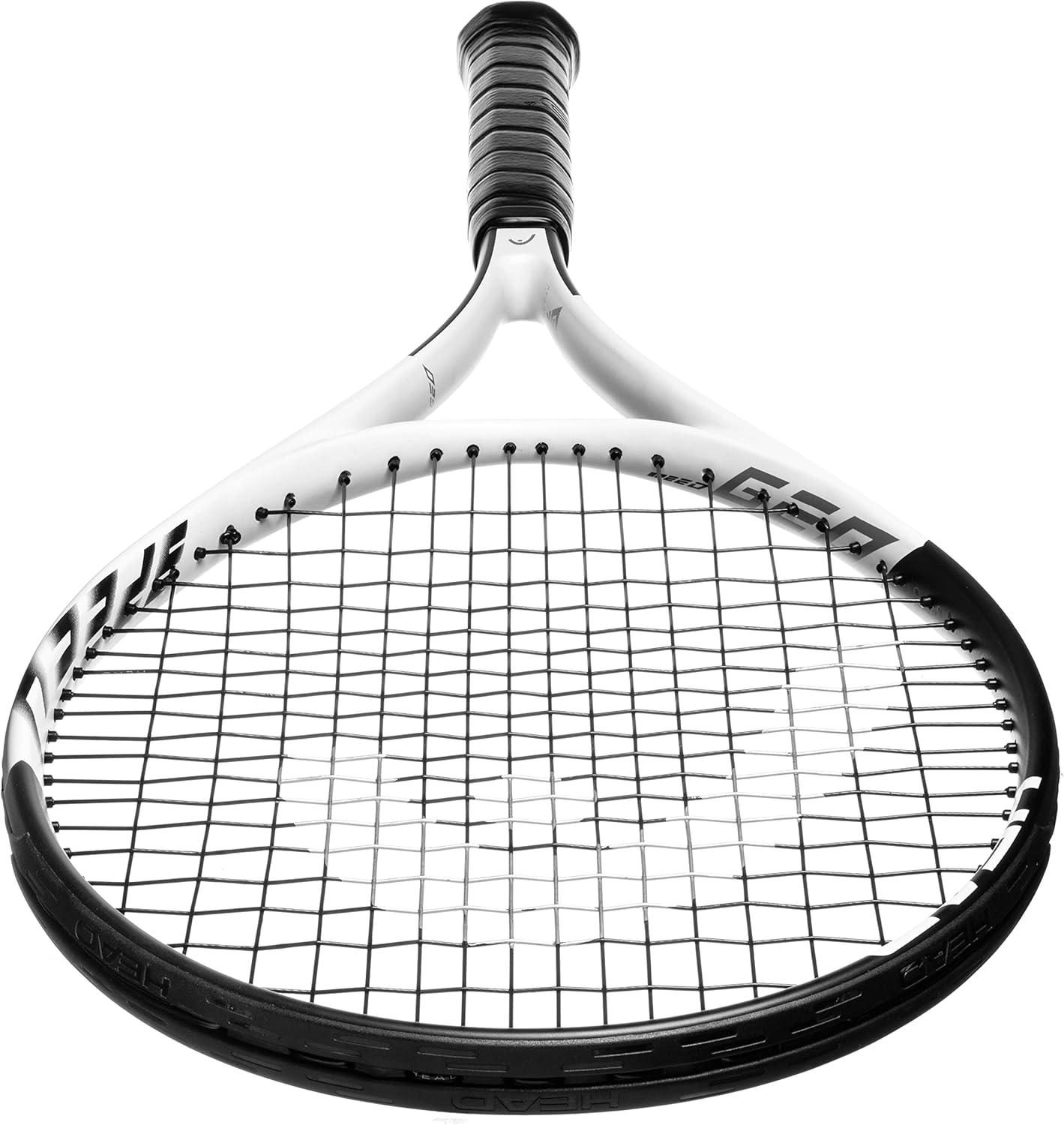 imageHEAD Geo Speed Adult Tennis Racket PreStrung Light Balance 275 Inch RacquetBlackWhite