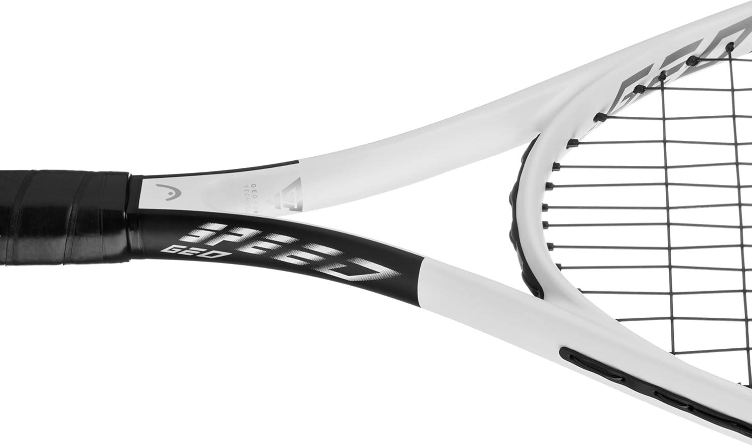 imageHEAD Geo Speed Adult Tennis Racket PreStrung Light Balance 275 Inch RacquetBlackWhite