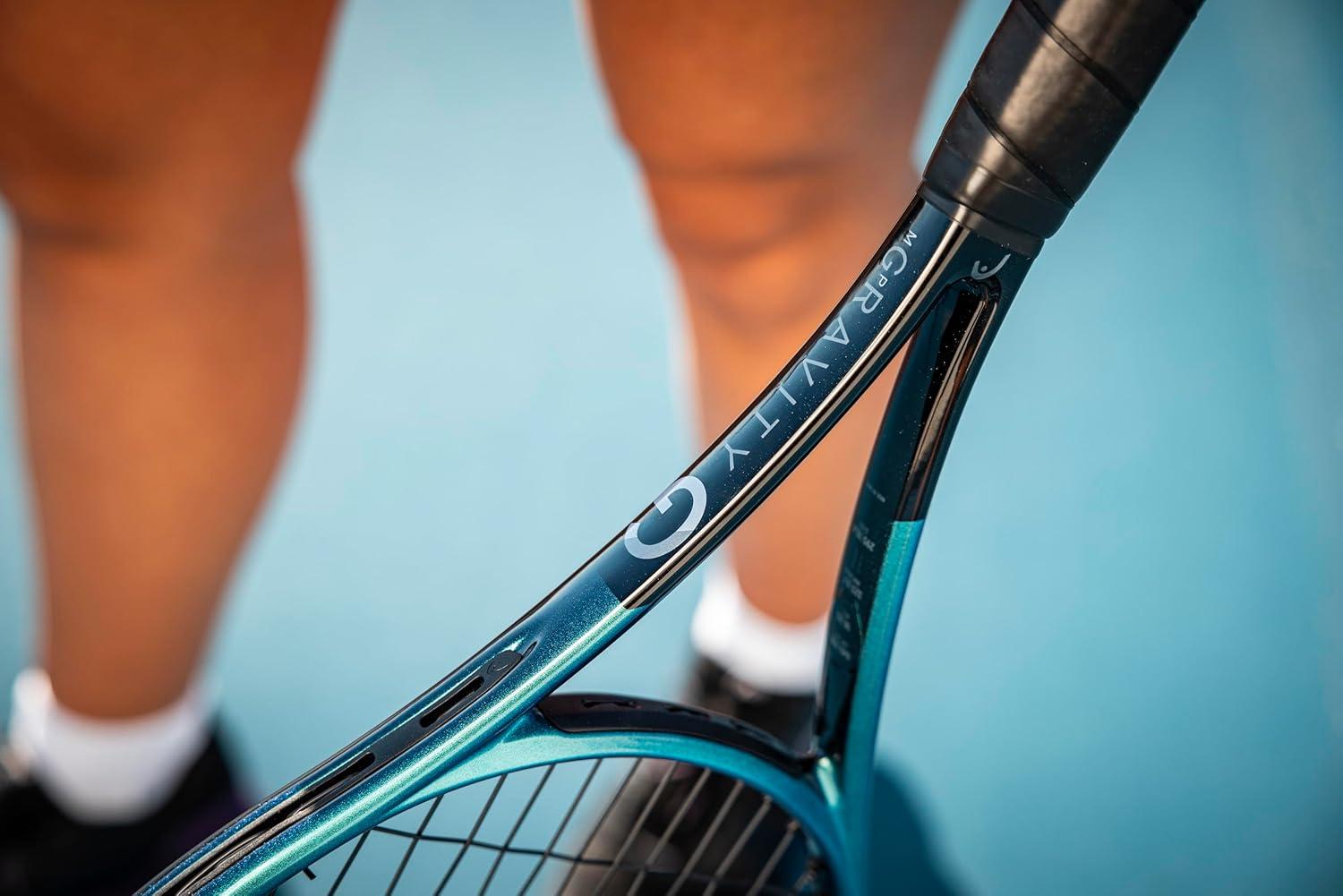 imageHEAD Gravity MP 2025 Tennis Racquet Advanced Players Strung Mid Tension with Velocity 16G String 4 14 Grip4 18