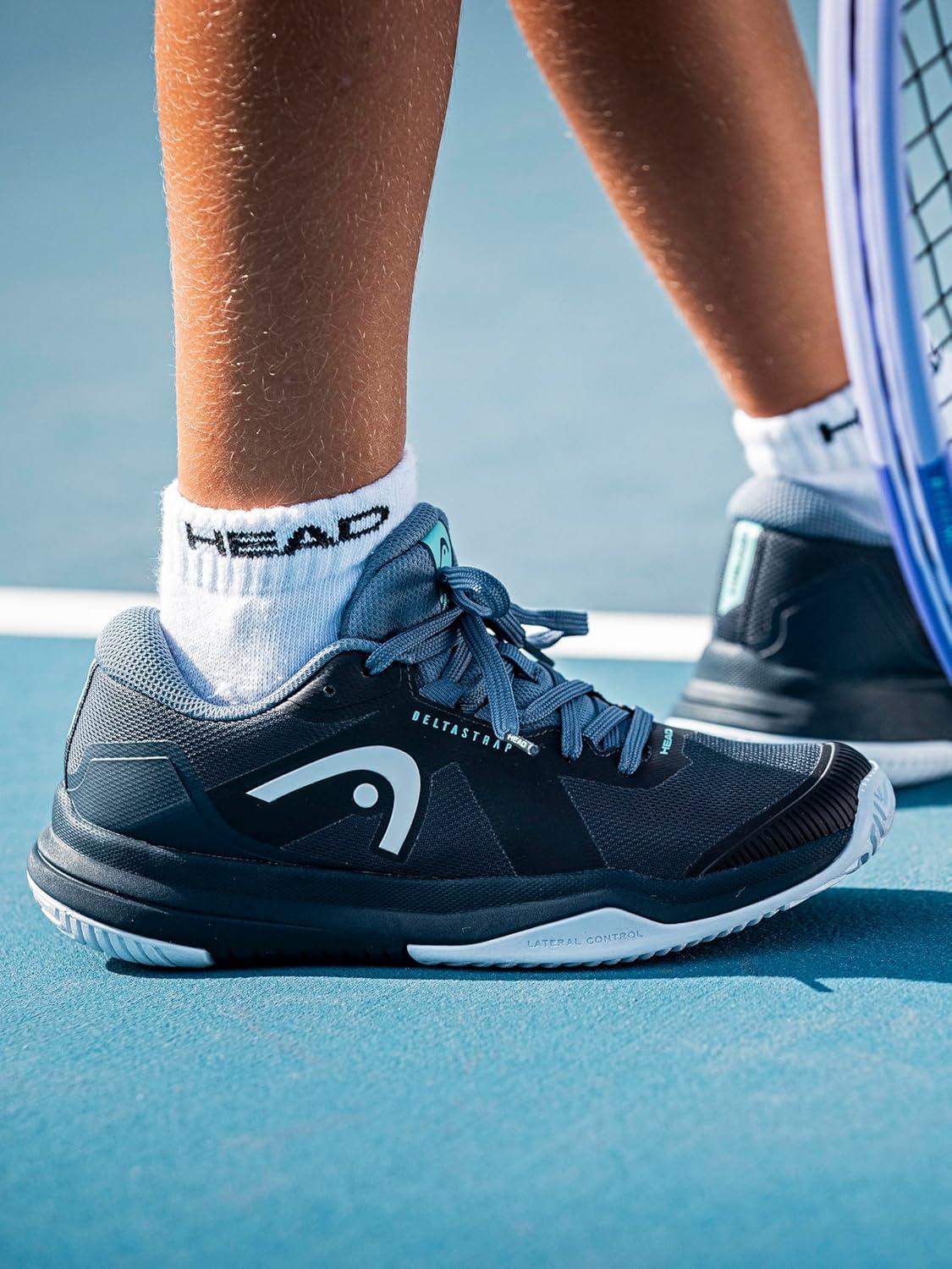imageHEAD Junior Sprint Pro 40 Tennis Shoe Lightweight Breathable AllCourt Performance Shoe for Juniors Tennis Padel amp PickleballBlueberryTeal