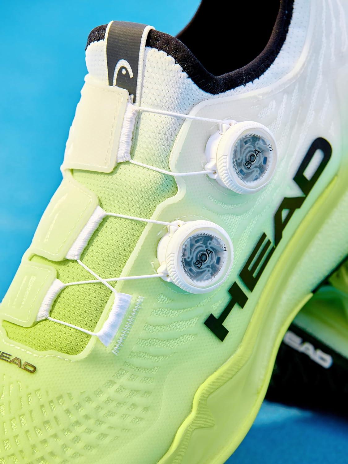 imageHEAD Mens Endure Pro BOA Tennis Shoe Lightweight Precision Fit Shock Absorbing DurableWhiteYellow