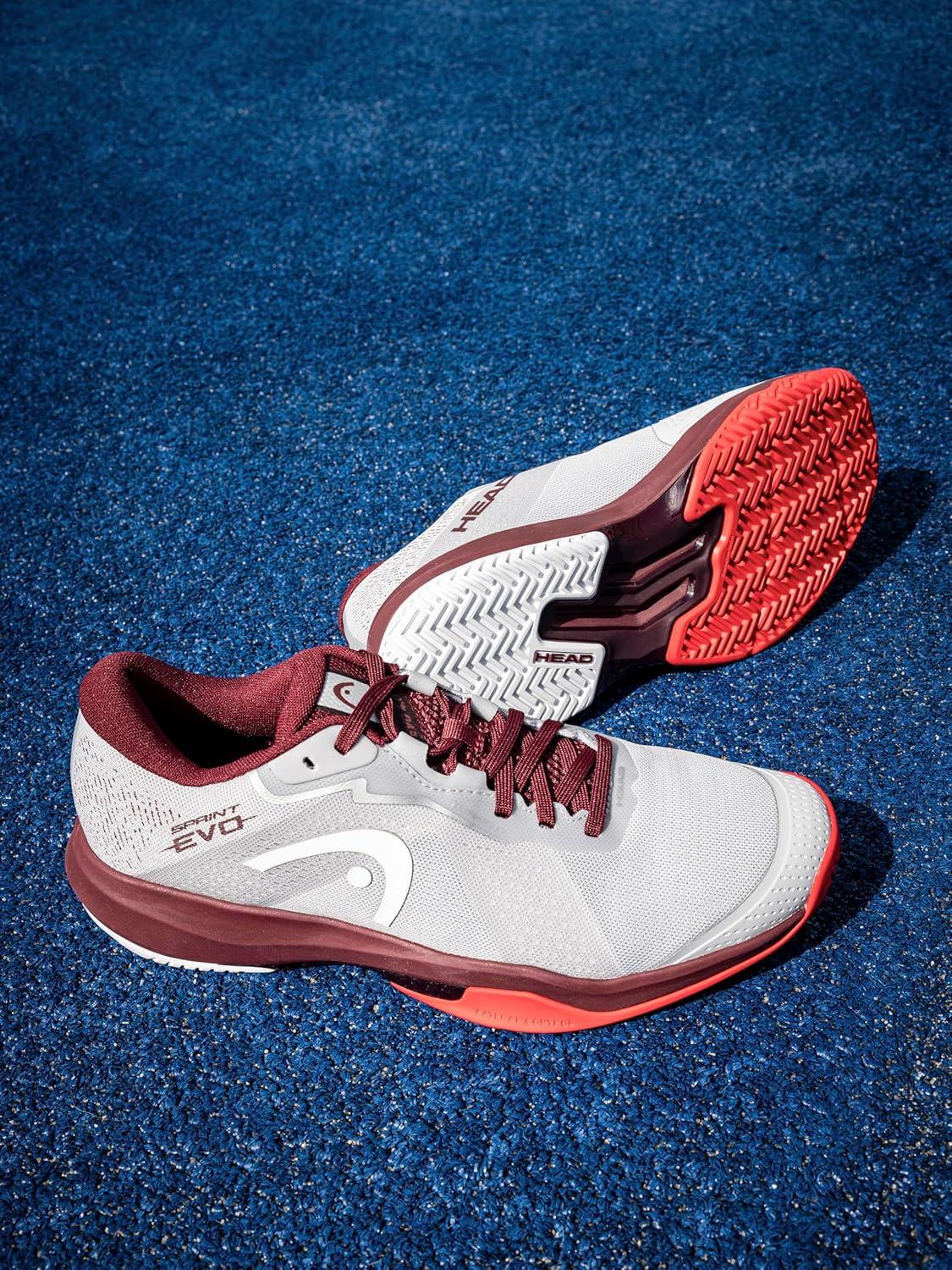 imageHEAD Mens Sprint Evo 40 Tennis ShoeLight GreyRed