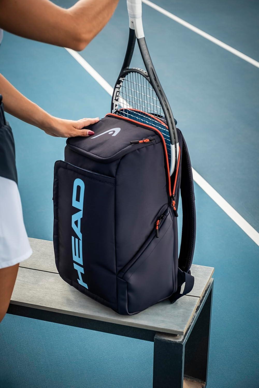 imageHEAD Pro Backpack 28L 2R Tennis Backpack Holds 2 Racquets Shoe Compartment Travel Sports Bag