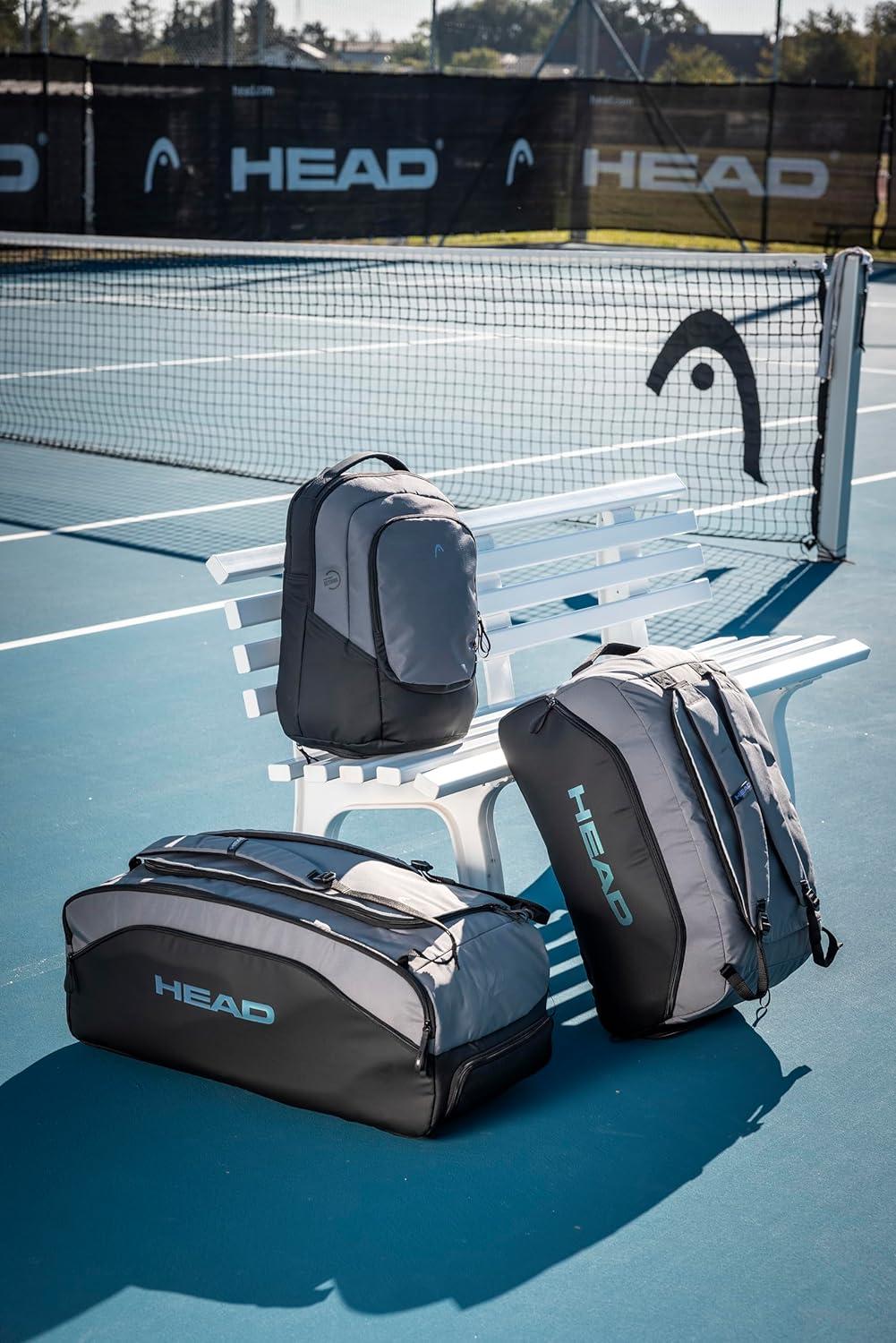 imageHEAD Pro X Backpack 30L Tennis Bag Holds 2 Racquets Shoe Compartment Wide Opening Access Adjustable Water Bottle Pocket Recycled Materials Urban Travel Sports Bag