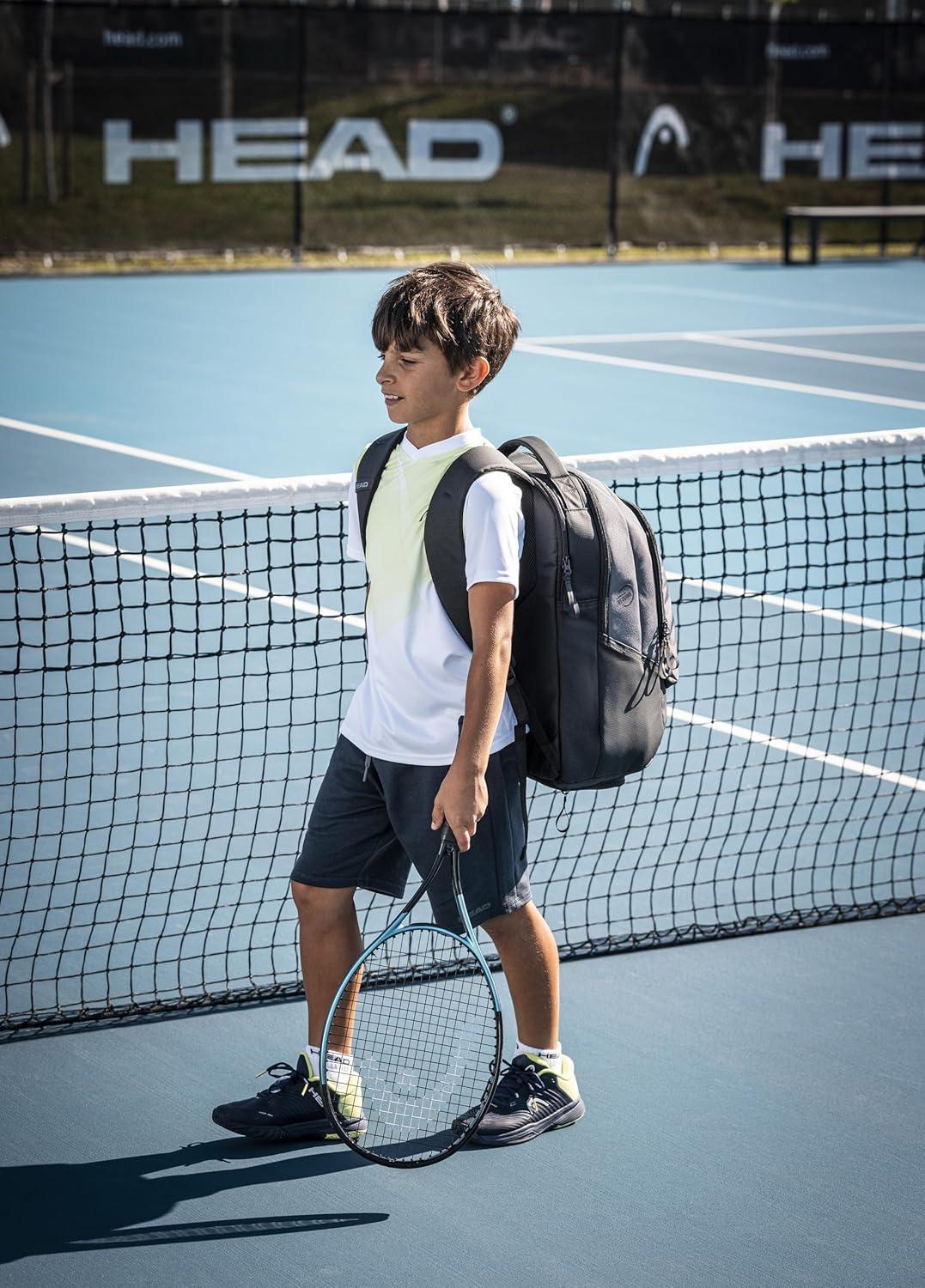 imageHEAD Pro X Backpack 30L Tennis Bag Holds 2 Racquets Shoe Compartment Wide Opening Access Adjustable Water Bottle Pocket Recycled Materials Urban Travel Sports Bag