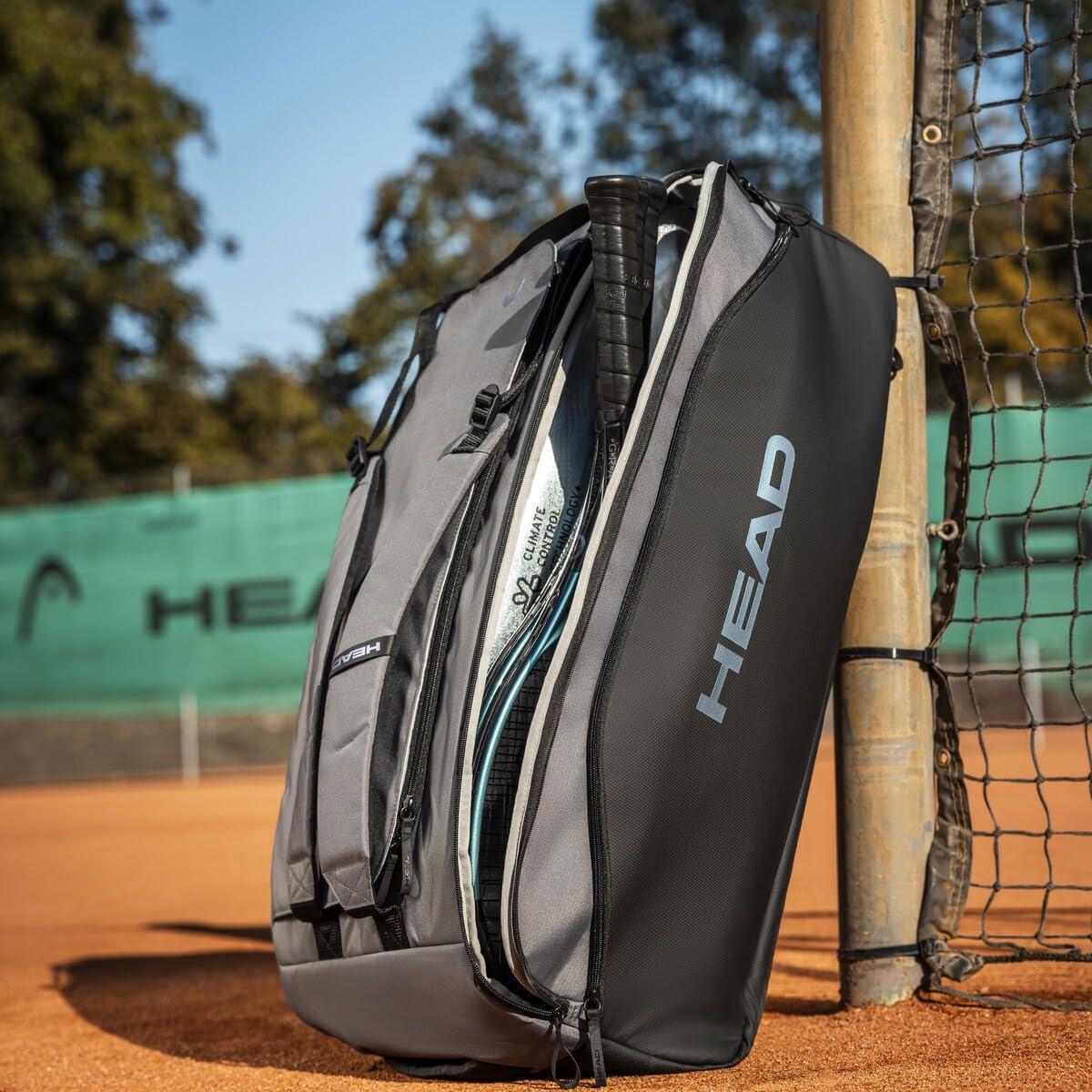 imageHEAD Pro X Duffle Bag L Tennis Bag Holds Up to 9 Racquets CCT Climate Control Recycled Materials Premium Backpack Carry System