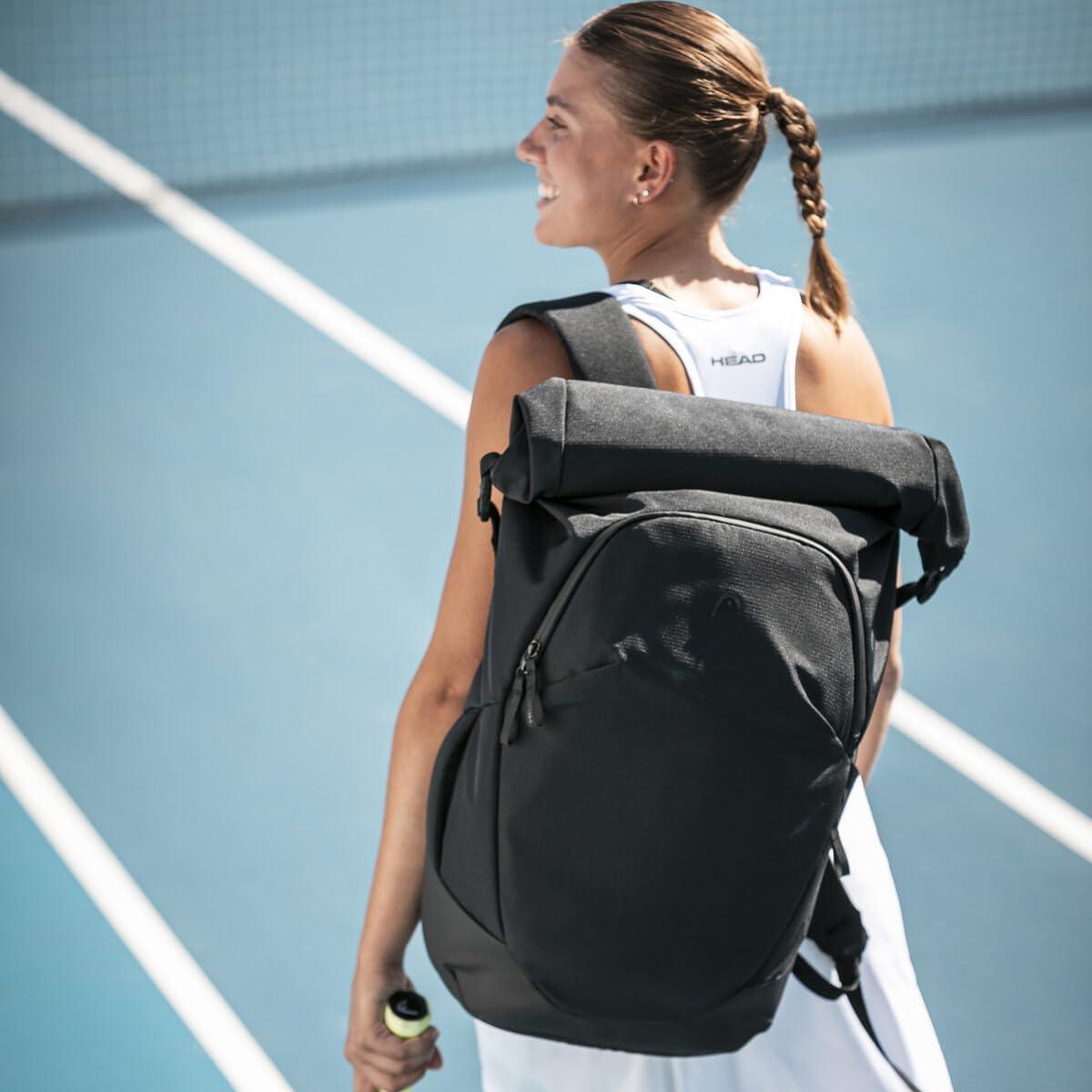 imageHEAD Pro X Racqpack Tennis Backpack Holds 3 Racquets CCT Climate Control Compartment Laptop Sleeve Rolltop Design Recycled PET Sustainable Sports amp Travel Bag