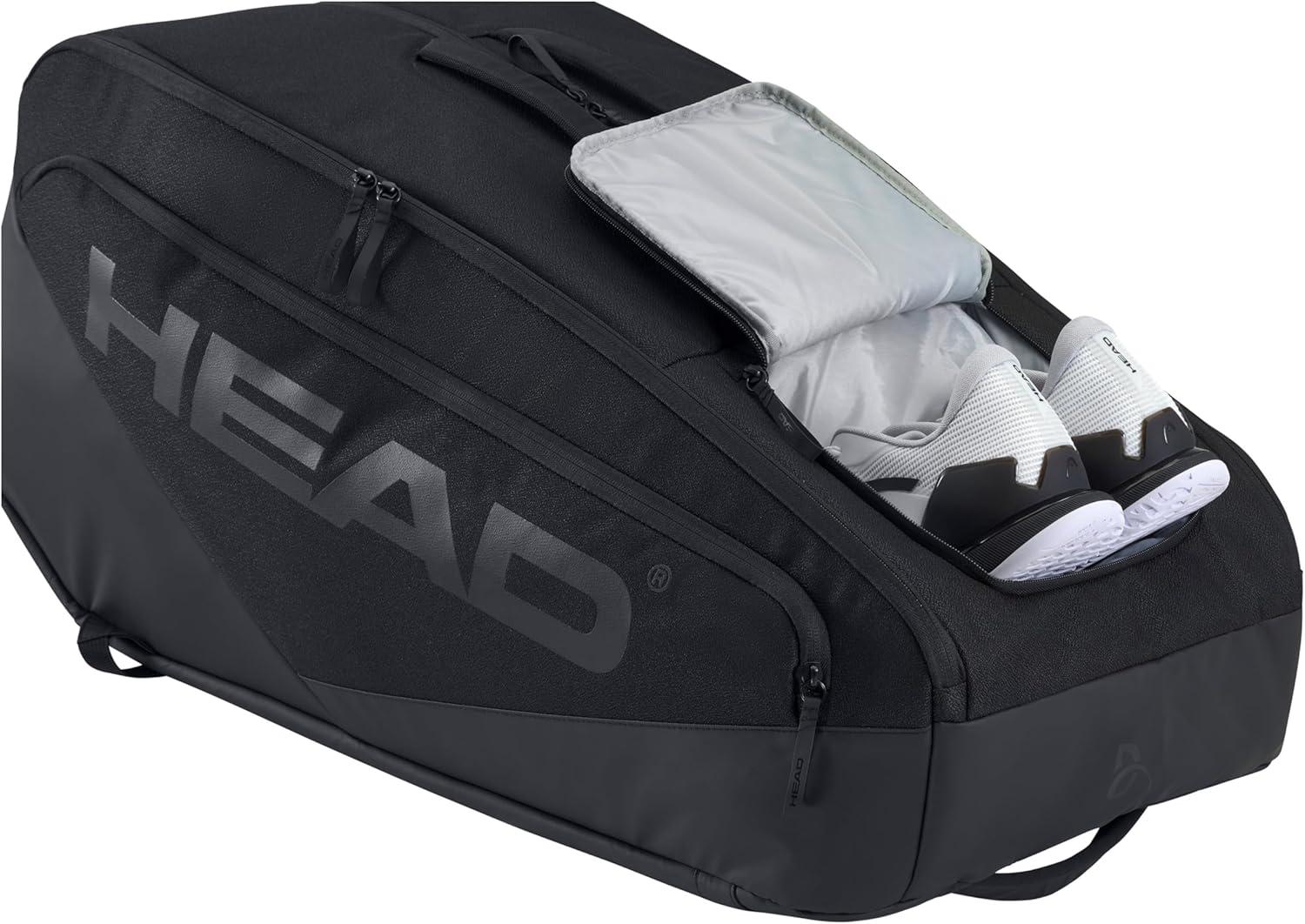 imageHEAD Pro X Racquet Bag XL 12R Tennis Bag Fits Up to 12 Racquets CCT Climate Control Technology Ventilated ShoeClothing Compartment
