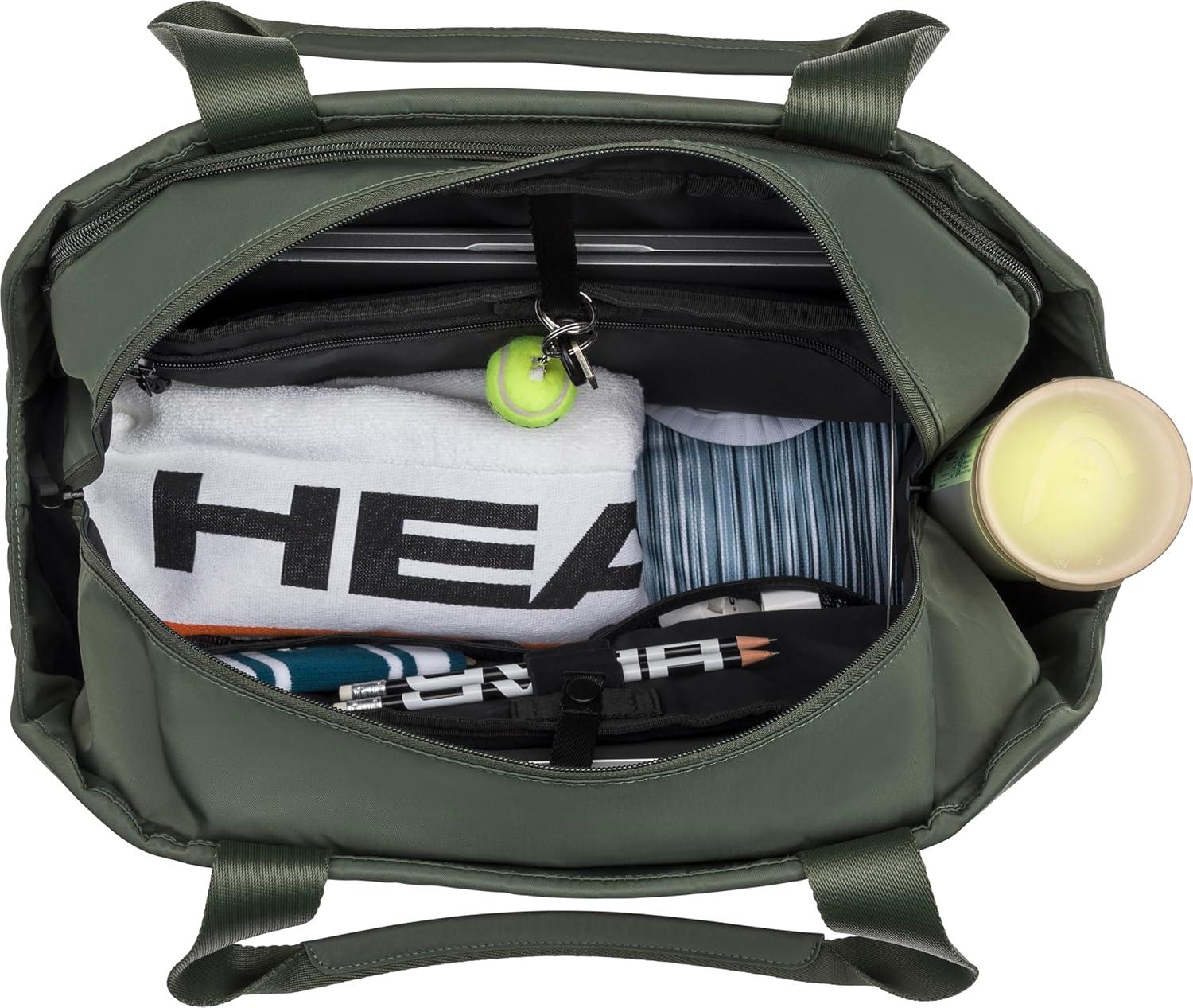 imageHEAD Pro X Tote Bag Tennis Racquet Tote with Laptop Compartment MultiPurpose Sports amp Travel Tote Space for 2 Racquets Water Bottle HoldersGreen