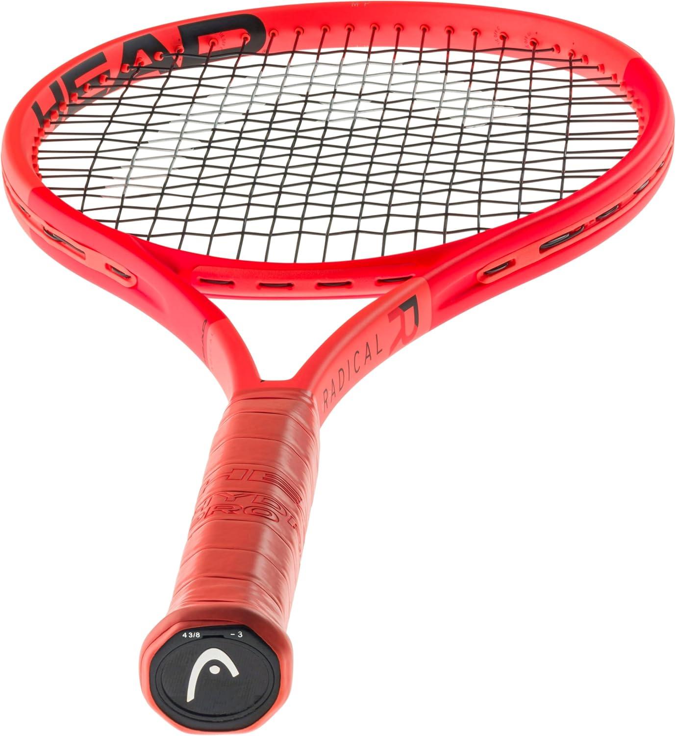 imageHEAD Radical MP Tennis Racquet Strung Mid Tension with Velocity 16 Gauge 4 14