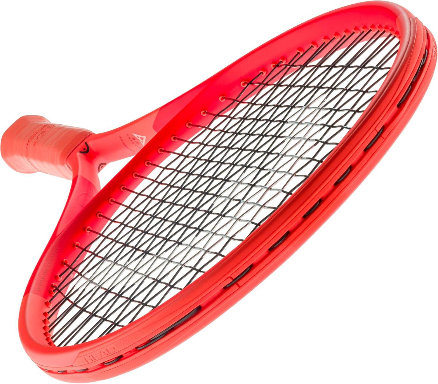 imageHEAD Radical MP Tennis Racquet Strung Mid Tension with Velocity 16 Gauge 4 14