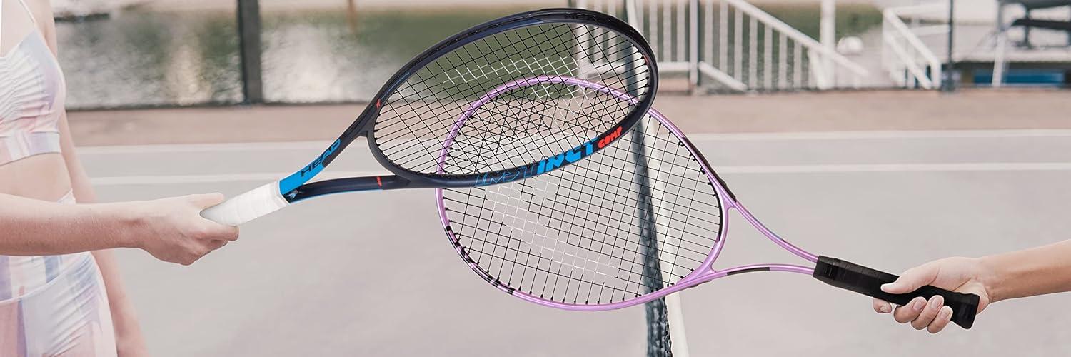 imageHEAD Ti Instinct Supreme Tennis Racket PreStrung Light Balance 27 Inch Racquet in Purple 4 14 Grip Size