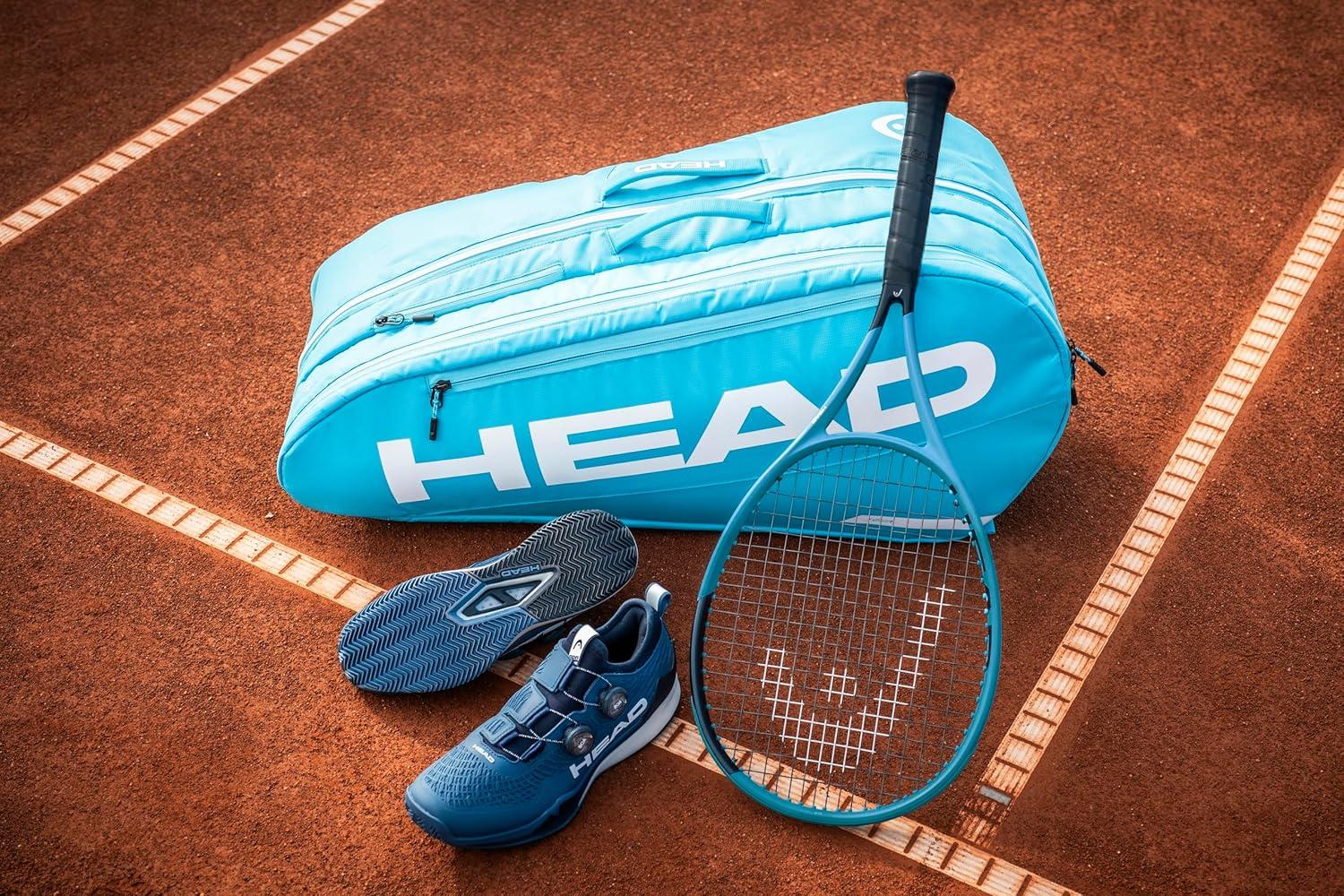 imageHEAD Tour Racquet Bag L 9R Tennis Bag Holds Up to 9 Racquets CCT Climate Control Technology 2 Main Compartments Shoe Pocket amp Backpack Carry SystemBlue