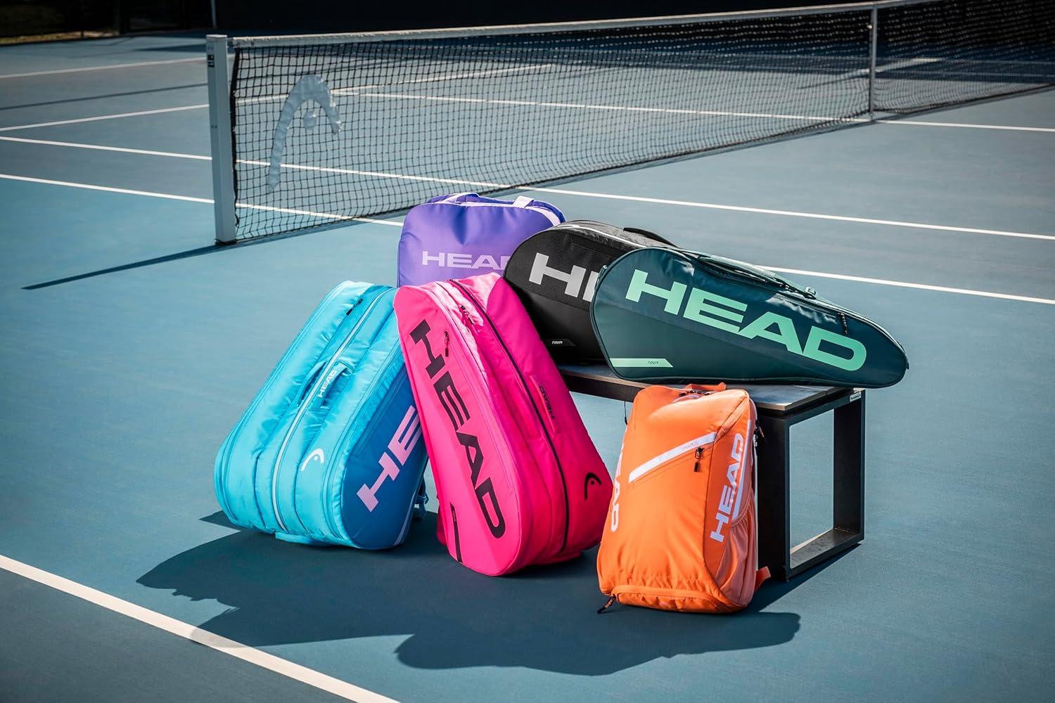 imageHEAD Tour Racquet Bag S 3R Tennis Bag Holds 3 Racquets Reflective Fabric Backpack Carry System External Phone Pocket amp Accessory StorageBlack
