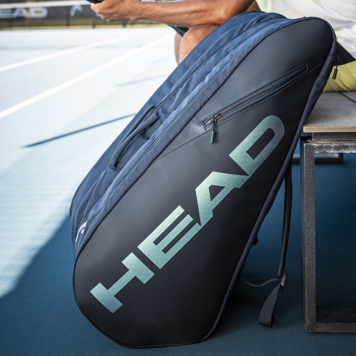 imageHEAD Tour Racquet Bag XL 12R Tennis Bag Holds Up to 12 Racquets CCT Climate Control Technology 3 Main Compartments Shoe Pocket amp Backpack Carry SystemNavy